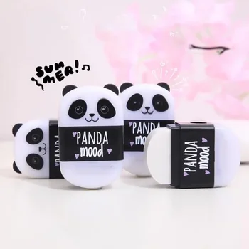 Kawaii Panda Radirke z Šilček Srčkan Obrišite Čist korektor Gume Radirka korejski Tiskovine Otroci Darila, Pisarniški Material
