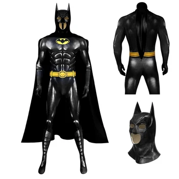 Bat Cosplay Wayne Kostum 2023 Film Superheroj Tiskanja Bruce Obleka, Maska Plašč Nastavite Boj Zentai Jumpsuit Halloween