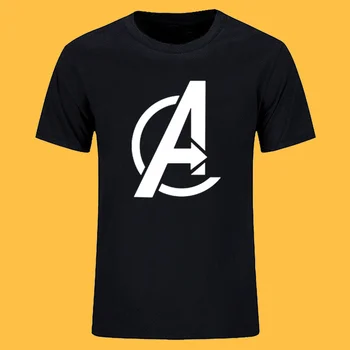 Marvel Manga T-shirt Avengers Prevelik T-shirt Črna Moda Priložnostne Bombaža, Kratek Rokav T Shirt za Moške Tee Oblačila