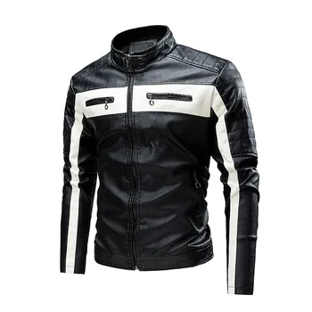 Nove moške preplete mode PU jakna nova motoristična jakna prevelik moška oblačila motocikel oklep motoristična oprema