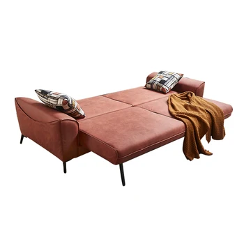 2022 Novo zasnovo, samodejno zlaganje futon kavč usnje debelo dnevna soba pohištvo z vrečko za shranjevanje