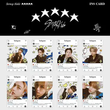 8pcs/set Kpop Potepuških Otroci 5-STAR PVC Prozorni INS Kartic Visoke Kakovosti StrayKids Photocards