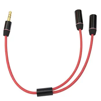 1~5PCS Slušalke Jack 3.5 Mm, Eno-do-dve Avdio Kabel Stereo Y-Razdelilnik 2 Ženski in 1 Moški Kabel, Napajalnik, Mikrofon, Slušalke Kabel