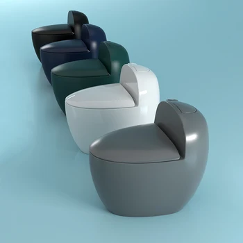 Edinstveno novo, ki prihaja azijski sodobni vzmet kopalnica commode mat črna zelena modra siva keramični wc enega kosa barva toilet bowl