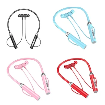 VZPON-Brezžična Bluetooth Slušalka Vratu Tip Stereo Zmanjšanje Hrupa Universal Plug-in Card Šport Uho Slušalke, Mikrofon