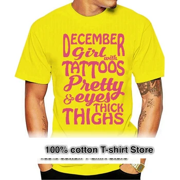 Moški Majica s kratkimi rokavi decembra Dekle Z Tetovaže Lepe Oči & Debela Stegna Ženske t-shirt