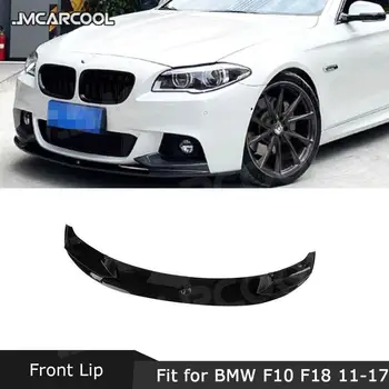 ABS Material 4 KOS Ogljikovih Vlaken Videz Sprednji Odbijač za Ustnice Brado Spojler Avto Accessorise Za BMW Serije 5 F10 M Sport 2011-2016