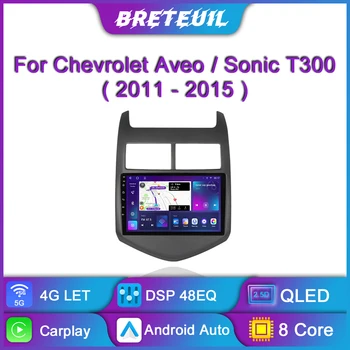 Za Chevrolet Aveo 2 Sonic T300 2011 - 2015 Android Avto Radio Multimedijski Predvajalnik Navigacija GPS CarPlay Zaslon na Dotik Auto Stereo