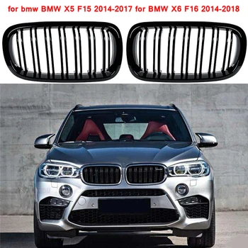 Za BMW F15 rešetka skladu spredaj zamenjava ledvic žar gloss black za BMW X5 F15 2014-2017 za BMW X6 F16 2014-2018