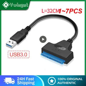1~7PCS 3.0 2.0 IN SATA Do 6 Gbps 3 Kabel Sata Na USB 3.0 Adapter Podpora 2.5 Inch Zunanji HDD SSD Trdi Disk 22 Pin Sata III