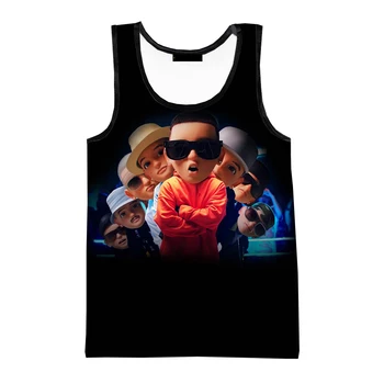 Novo Daddy Yankee 3D Tiskanih Moški/ Ženske Osebnosti, Moda Akcijo Otroci Telovnik Krog Vratu Majice Poletje Prevelike Fitnes Oblačila za Moške