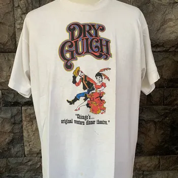 Vintage 90. letih Suho Gulch Chicago Večerja Gledališče majica s kratkimi rokavi