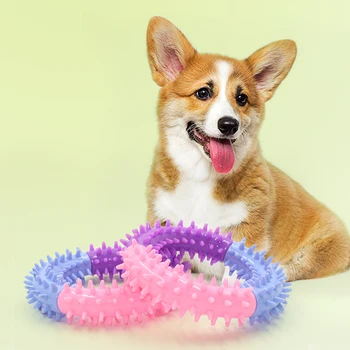Pet Psa Igrače Gume Trn Obroč Ugriz Odporne Zob Čiščenje TPR Molarno Žvečiti Igrače za Pse Interaktivno Usposabljanje Psa Dodatki