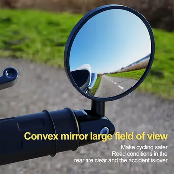 Univerzalno motorno kolo 16 mm Pogled od Zadaj Koncu Ogledalo motornega kolesa Ročaj Krožne Konveksno Ogledalo Motocikel Rearview Mirror Dodatki