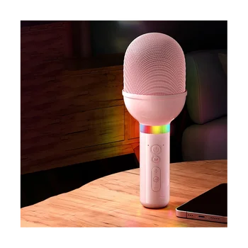 S8 Brezžični Mikrofon Doma Predvajalnik Glasbe Mikrofon Za Zvok Integrirani Inteligentni Zmanjšanje Hrupa Zvočnik Roza