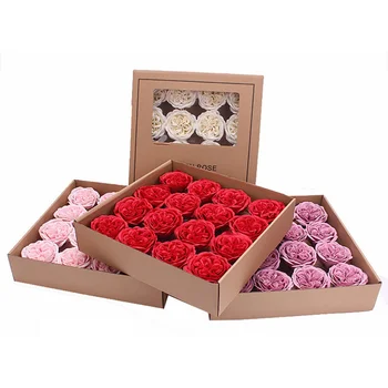 16pcs/Box Velike Umetne Rože Rose Cvet Glavo Dekoracijo Stemless Ponaredek Pene Vrtnice Poročni Šopek Valentinovo Darilo