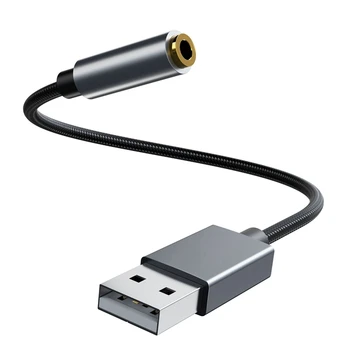 USB 3,5 Mm Jack USB Zunanjo Zvočno Kartico vmesnik USB 3,5 Mm Jack Adapter Za Earpods Slušalke Računalnik PC, Laptop Zvočno Kartico