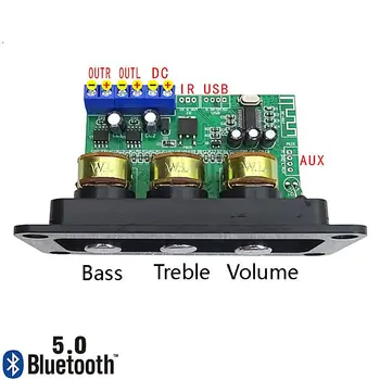 12V Bluetooth 5.0 Ojačevalnik Odbor Stereo Zvok Amp 2x20W Z U Disk AUX
