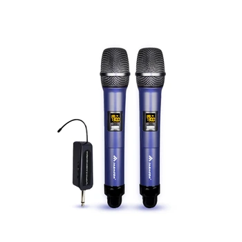 Prenosni UHF HIFI KTV Polnilna 2-kanalni Brezžični Mikrofoni Mikrofon Karaoke Cena