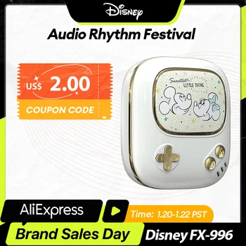 Disney Original FX-996 Brezžične Slušalke Bluetooth 5.2 Tip-C Vodotesne Slušalke Stereo HIFI Glasbeni Dolgo Pripravljenosti Šport Čepkov