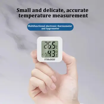 Notranji Mini Termometer, Higrometer Dnevna Soba Digitalni LCD Temperatura Vlažnost Merilnika Senzor Vremenske Postaje Ure Meter Orodje