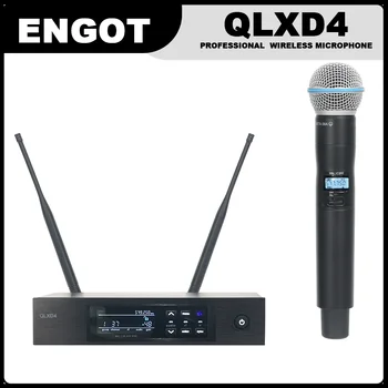 QLXD4 BETA58 BETA58A 1 Kanalni brezžični mikrofonski sistem, UHF VRH Kakovostne kovine QLXD4 Ročni MIKROFON za karaoke Stopnji Uspešnosti