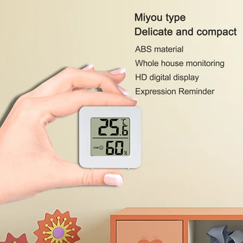 Notranja Temperatura Digitalni LCD Higrometer Visoko Natančnost Senzorja Higrometer Merilnika Senzor Temperature Za Dom Vrt