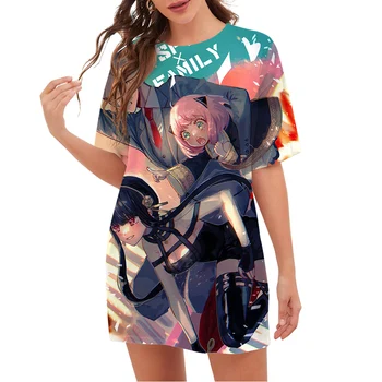 CLOOCL Nove Modne Ženske majice Vohun Družinski Vzorec 3D Tiskanih Svoboden Kratek Rokav Tee Shirt Poletje Ženske Majice 2022