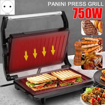 750W Gospodinjski Mini Zrezek Pralni Hamburger Pečeno Jajce Električni Opekač za Sendviče Ne Držijo Površine Žar, opekač za kruh EU Plug