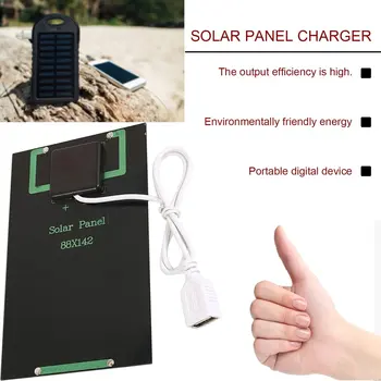 Sončne celice, Baterije, Polnilnika 5W 5V za iPhone za Samsung DIY Solarni Modul z USB Vrata Solarno Polnjenje Odbor