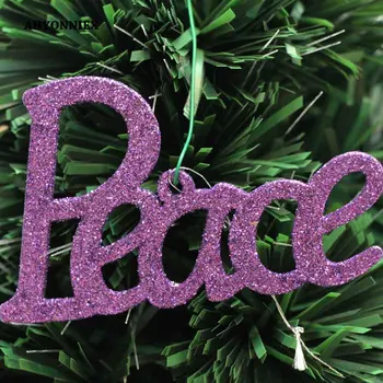 1PC Moda Pismo MIR Bleščice v prahu, Božični okraski X-mas Visi drevo ornament adornments za notranje stranke