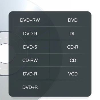 USB Zunanji Dvd Bralnik USB 3.0 Tip C DVD-RW, CD-RW Gorilnika Diktafon TF SD Optični Pogon CD, DVD ROM, Pisatelj Za Prenosni RAČUNALNIK Trajno