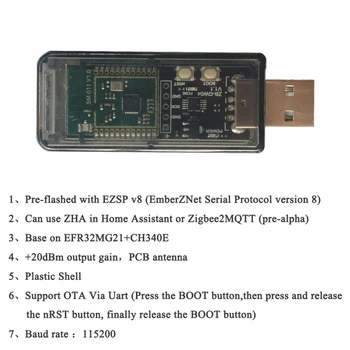 ZigBee 3.0 ZB-GW04 Ključ USB Brezžičnega Zigbee Prehod Analyzer Zigbee2MQTT USB Vmesnik za Zajemanje ZHA NCP Doma Pomočnik openHAB