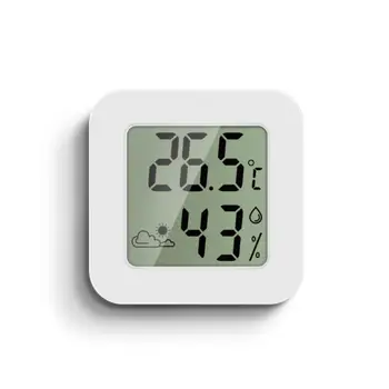 Notranji Mini Termometer, Higrometer Dnevna Soba Digitalni LCD Temperatura Vlažnost Merilnika Senzor Vremenske Postaje Ure Meter Orodje