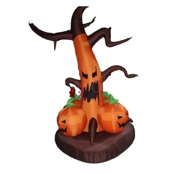 SAYOK 6.56 ft Napihljivi Halloween Buče Drevo Model Dekoracijo Napihljivi Halloween Drevo Razsvetljave z Bučami za Stranke, Kaže